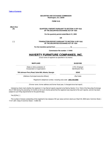 Thumbnail Havertys 10-Q Quarterly Report FY 