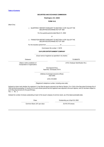 Thumbnail Ryman Hospitality Properties 10-Q Quarterly Report FY 