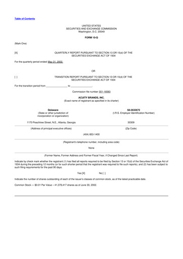 Vorschaubild Acuity Brands
 10-Q Quartalsbericht  