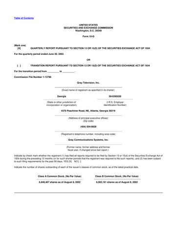 Thumbnail Gray Media
 10-Q Quarterly Report FY 