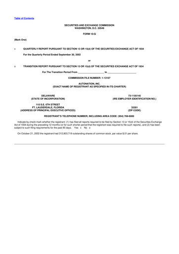 Thumbnail AutoNation 10-Q Quarterly Report FY 