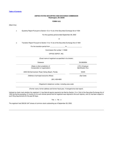 Thumbnail The ODP Corporation
 10-Q Quarterly Report FY 