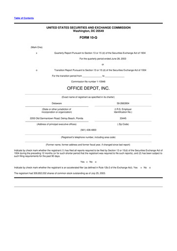 Thumbnail The ODP Corporation
 10-Q Quarterly Report FY 