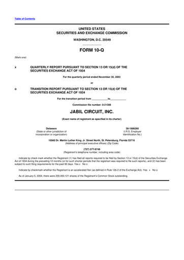 Thumbnail Jabil 10-Q Quarterly Report FY 