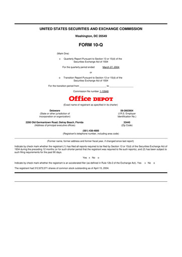 Thumbnail The ODP Corporation
 10-Q Quarterly Report FY 