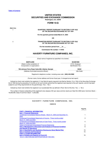 Thumbnail Havertys 10-Q Quarterly Report FY 