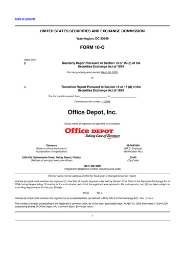 Thumbnail The ODP Corporation
 10-Q Quarterly Report FY 