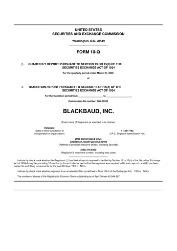 Thumbnail Blackbaud 10-Q Quarterly Report FY 