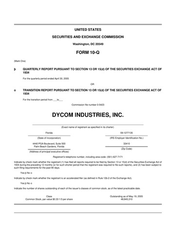 Thumbnail Dycom Industries 10-Q Quarterly Report FY 