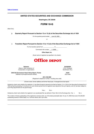 Thumbnail The ODP Corporation
 10-Q Quarterly Report FY 