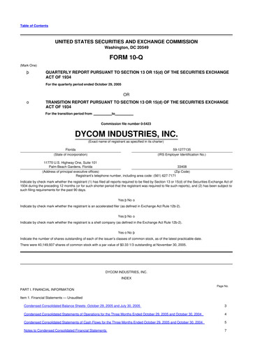 Thumbnail Dycom Industries 10-Q Quarterly Report FY 