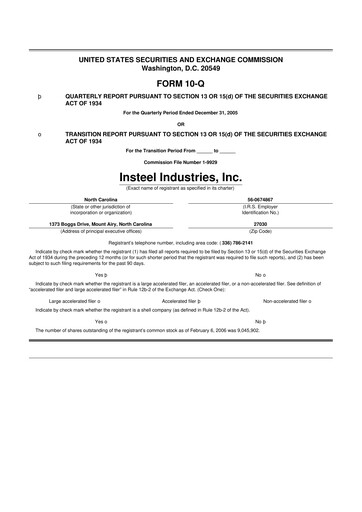 Vorschaubild Insteel Industries 10-Q Quartalsbericht  