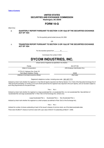 Thumbnail Dycom Industries 10-Q Quarterly Report FY 