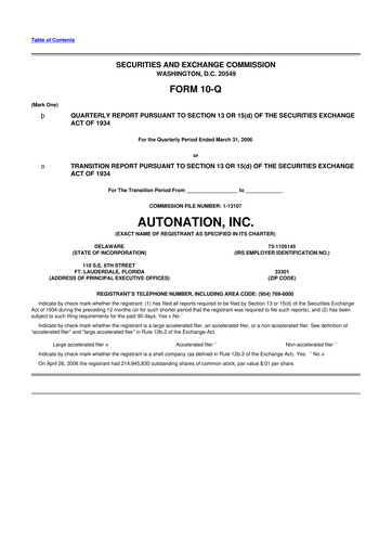Thumbnail AutoNation 10-Q Quarterly Report FY 