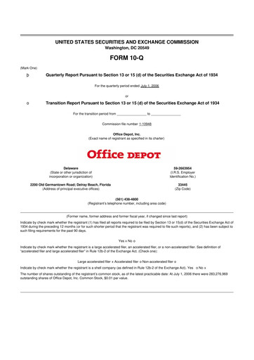Thumbnail The ODP Corporation
 10-Q Quarterly Report FY 