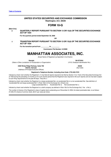 Thumbnail Manhattan Associates
 10-Q Quarterly Report FY 