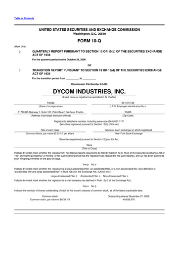 Thumbnail Dycom Industries 10-Q Quarterly Report FY 