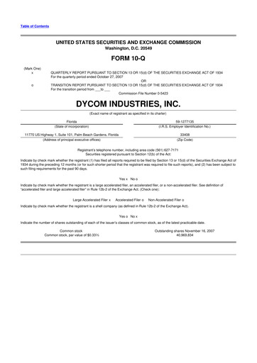 Thumbnail Dycom Industries 10-Q Quarterly Report FY 
