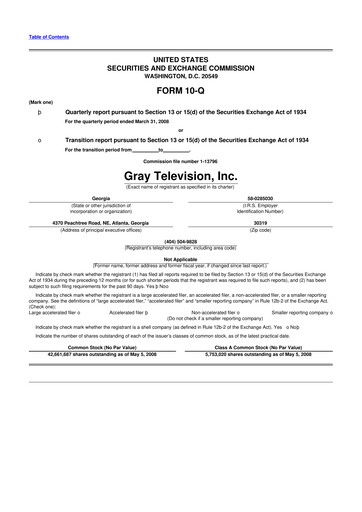 Thumbnail Gray Media
 10-Q Quarterly Report FY 