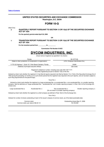 Thumbnail Dycom Industries 10-Q Quarterly Report FY 