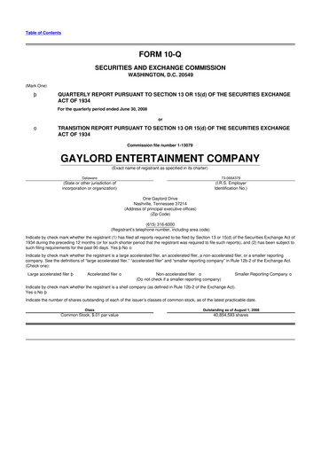 Thumbnail Ryman Hospitality Properties 10-Q Quarterly Report FY 