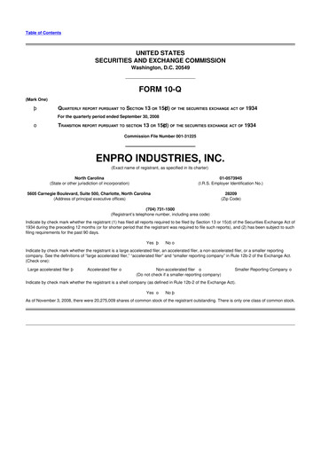 Thumbnail EnPro Industries
 10-Q Quarterly Report FY 