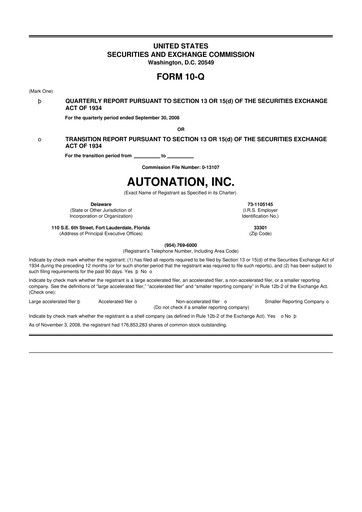 Thumbnail AutoNation 10-Q Quarterly Report FY 