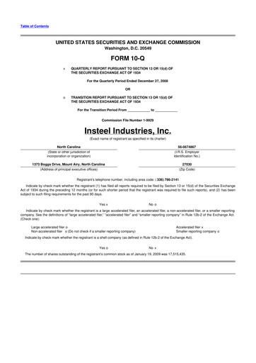 Vorschaubild Insteel Industries 10-Q Quartalsbericht  