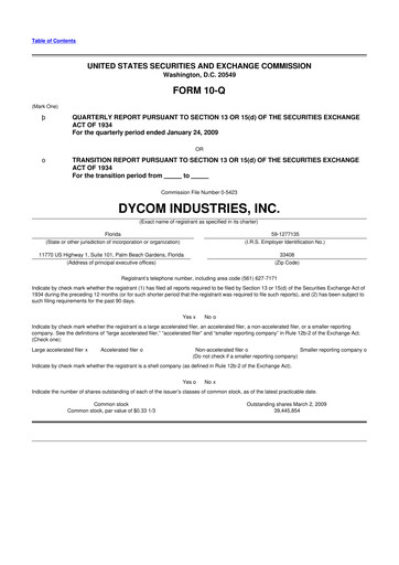 Thumbnail Dycom Industries 10-Q Quarterly Report FY 