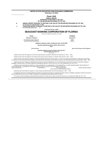 Thumbnail Seacoast Banking 10-K Annual Report 