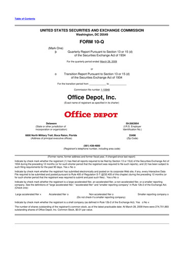 Thumbnail The ODP Corporation
 10-Q Quarterly Report FY 