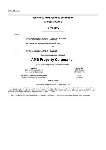 Thumbnail Prologis 10-Q Quarterly Report FY 