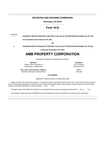 Thumbnail Prologis 10-Q Quarterly Report FY 