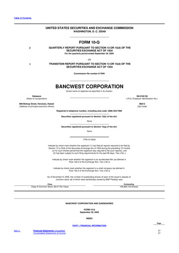 Thumbnail First Hawaiian Bank
 10-Q Quarterly Report FY 