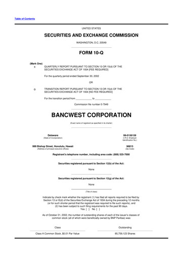 Thumbnail First Hawaiian Bank
 10-Q Quarterly Report FY 