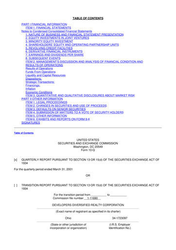 Thumbnail SITE Centers
 10-Q Quarterly Report FY 
