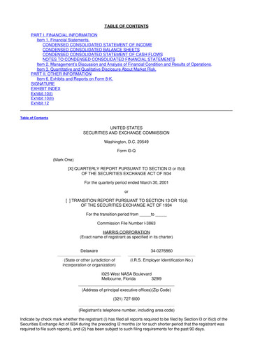 Thumbnail L3Harris Technologies 10-Q Quarterly Report FY 