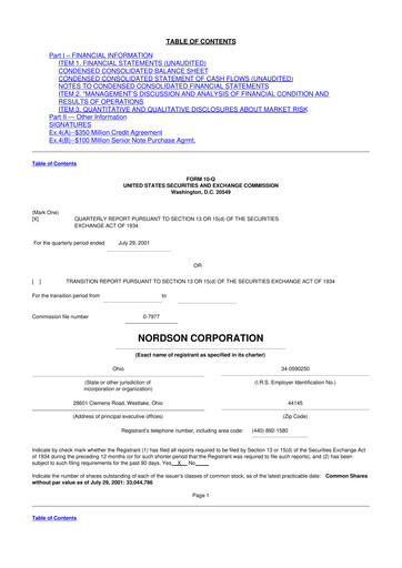 Thumbnail Nordson 10-Q Quarterly Report FY 