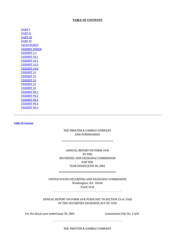 Thumbnail Procter & Gamble 10-K Annual Report 