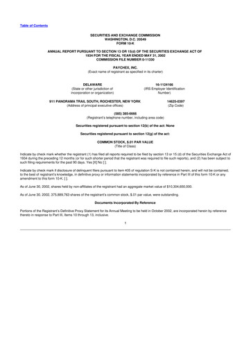 Thumbnail Paychex 10-K Annual Report 