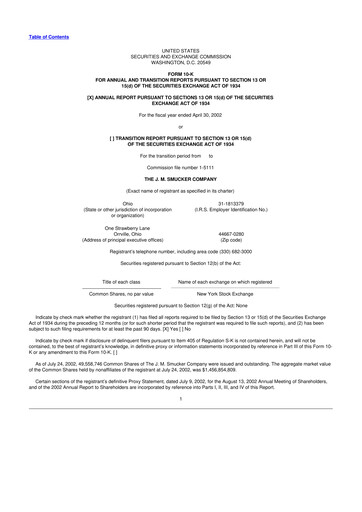 Thumbnail J.M. Smucker Company 10-K Annual Report 