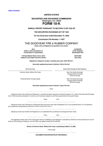 Thumbnail Goodyear 10-K Annual Report 