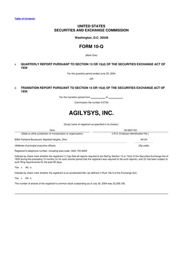 Thumbnail Agilysys 10-Q Quarterly Report FY 