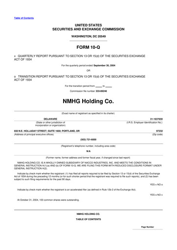 Thumbnail Hyster-Yale Materials Handling 10-Q Quarterly Report FY 