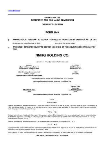 Thumbnail Hyster-Yale Materials Handling 10-K Annual Report 