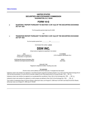 Vorschaubild Designer Brands
 10-Q Quartalsbericht  