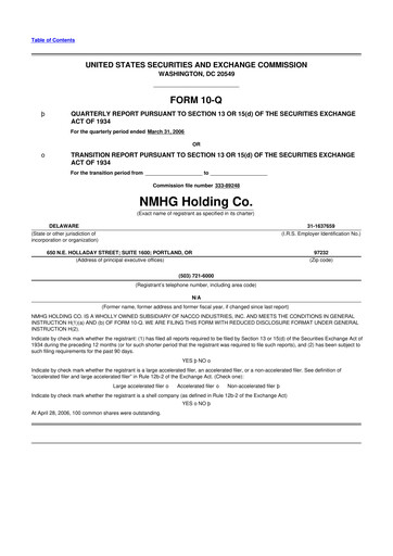 Thumbnail Hyster-Yale Materials Handling 10-Q Quarterly Report FY 