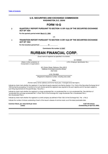 Thumbnail SB Financial Group 10-Q Quarterly Report FY 
