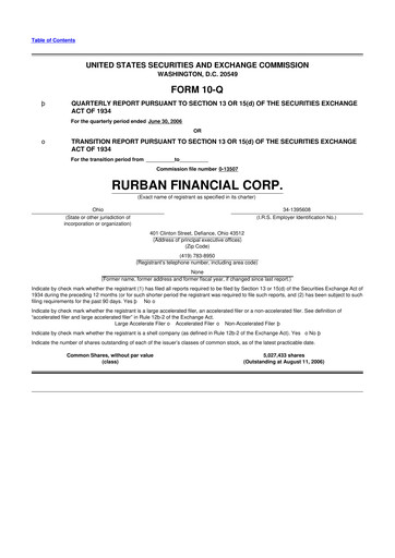 Thumbnail SB Financial Group 10-Q Quarterly Report FY 
