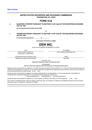 Vorschaubild Designer Brands
 10-Q Quartalsbericht  